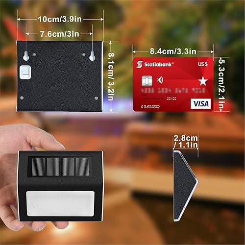 Miniatura 9 de Luces solares para exteriores, para la decoración de los corredores, cubierta, escaleras, garaje, cercas y postes