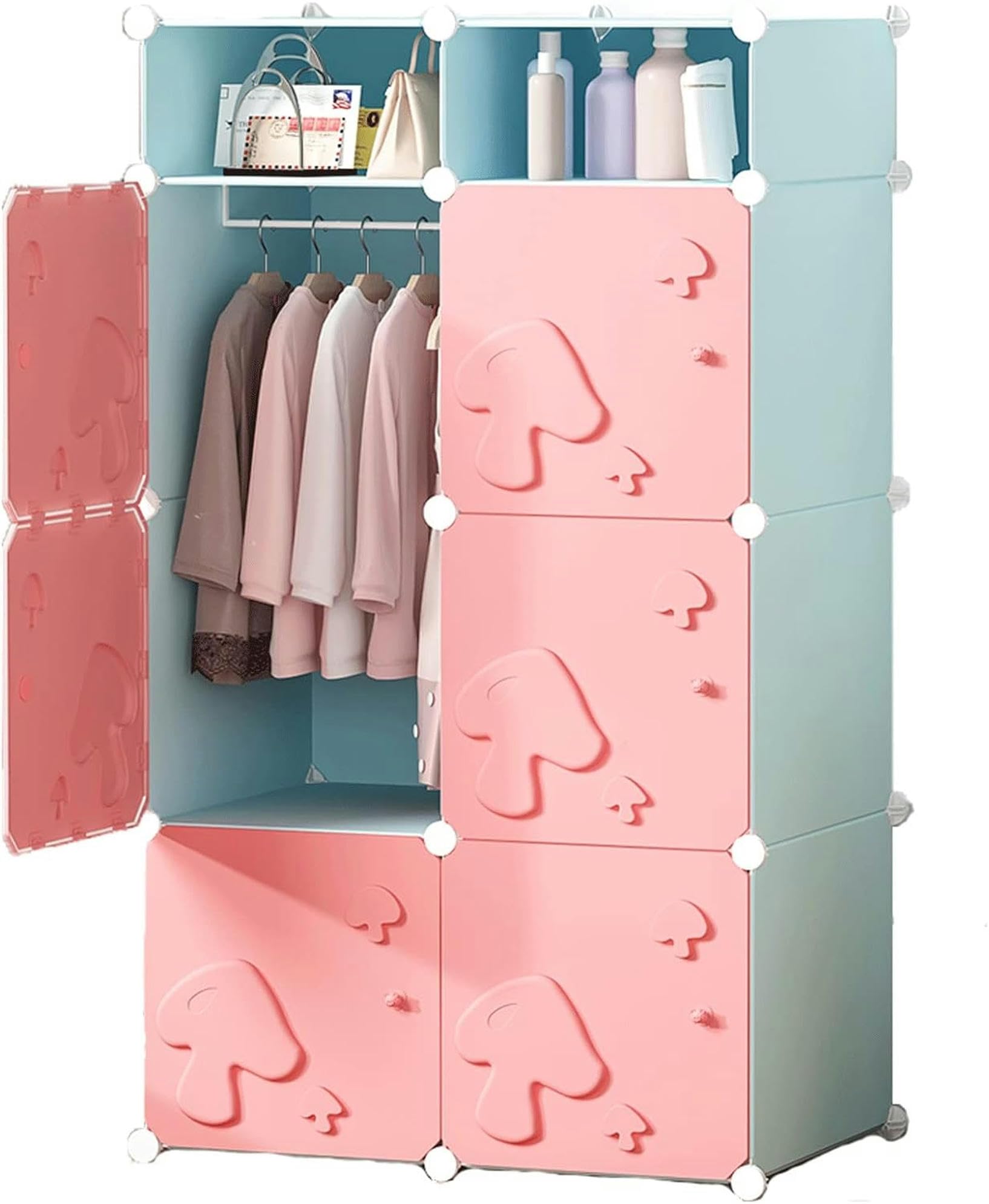 Armario portátil Cube para organizar ropa en dormitorios universitarios