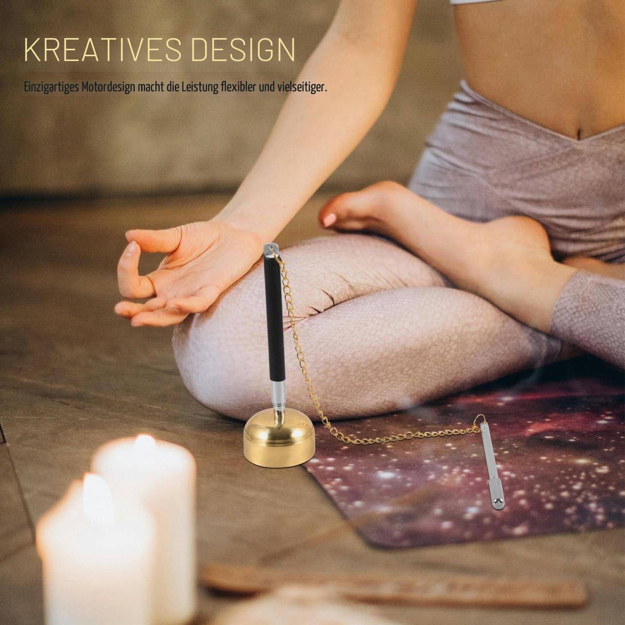 TOYANDONA Traditionelle Buddhistische Handglocke Aus Kupfer Mit Tragbarem Griff Für Meditation Spirituelle Reinigung Und Gebetsrituale 32.28 Zoll