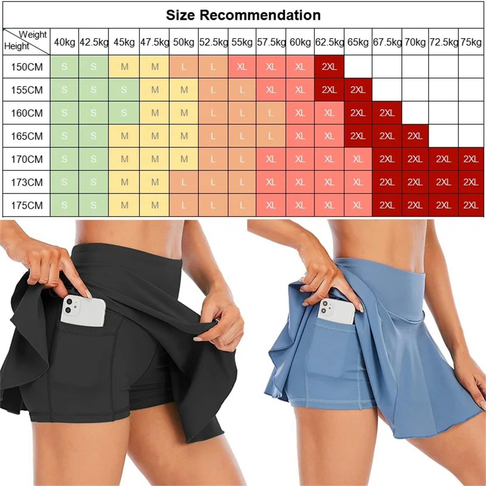 Jupe de Tennis Jupe De Tennis Shorts De Taille Haute