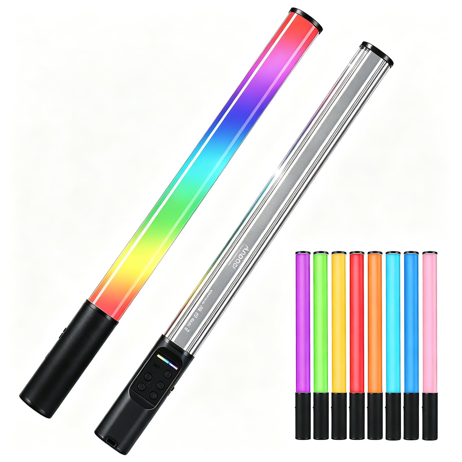 Andoer W150RGB-II Tubo de luz RGB de Man, Luz Fotografia 2500K-9000K Regulable 20 Efectos de Escena de iluminación para Tiktok,Youtube, Grabación de Video, Fotografía