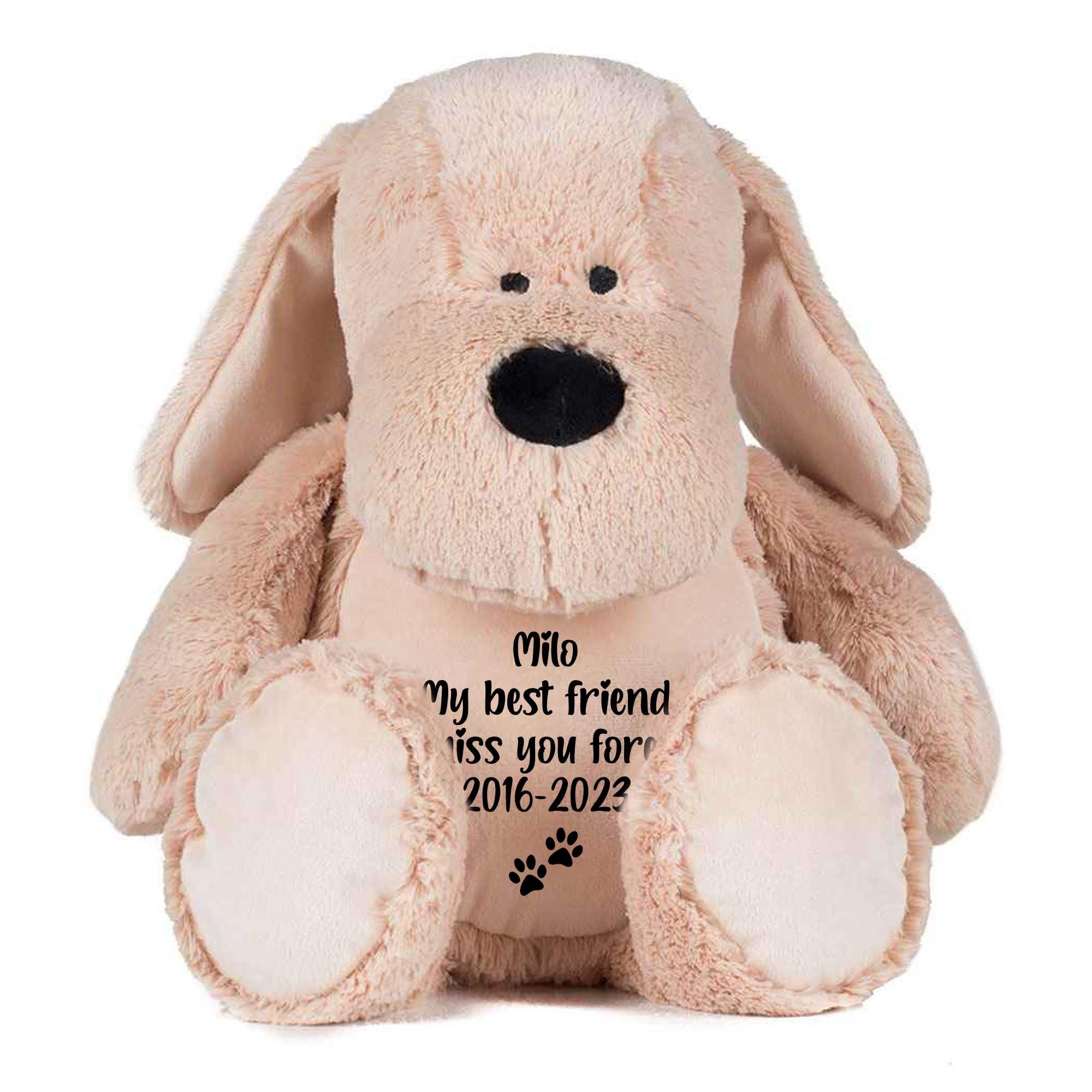 Personalised Memorial Ashes Dog | Pet Bereavement Keepsake Urn | Paw Prints | Memory Dog Ashes Keepsake | Customizable Gift | 42cm Tall