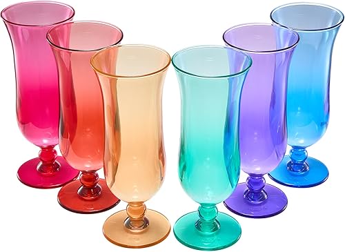 Miniatura 8 de Vasos de piña colada irrompible, daiquiri, cócteles y jugos congelados, cristalería para huracán, 14 onzas, juego de 6 unidades, reutilizable,