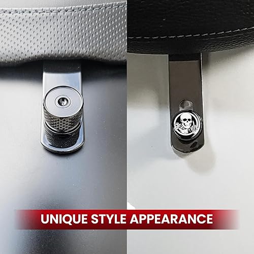 Miniatura 3 de Tornillo de acero inoxidable moleteado para asiento de guardabarros, rosca de 1/4 pulgadas - 20 para Harley Davidson 1996-2020, esqueleto de dedo