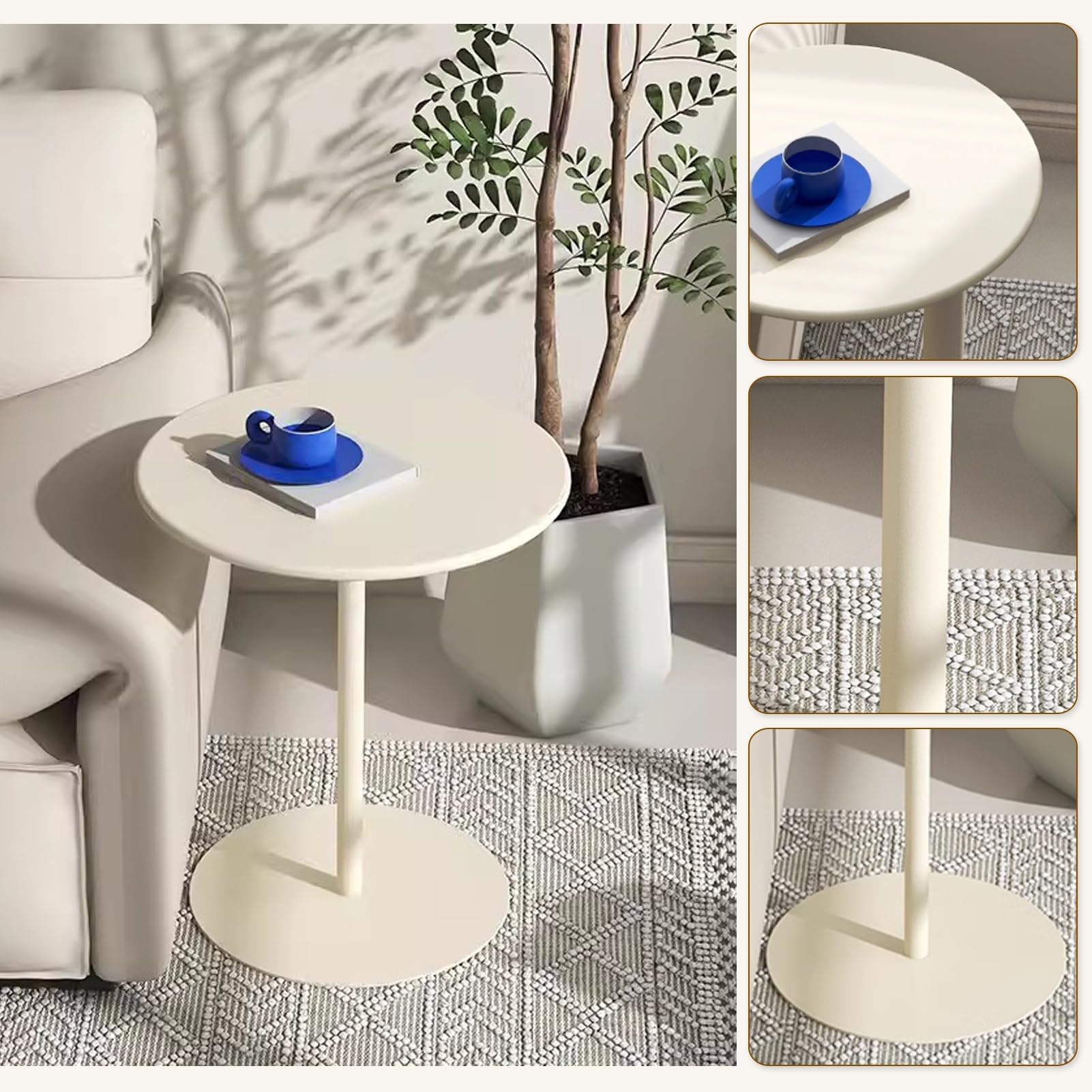 Tavolo da pranzo rotondo, piccolo, per ufficio e conferenze, impermeabile, per esterni, cocktail, bar e bistrot, 40 x 40 x 72 cm, perfetto per riunioni e riunioni
