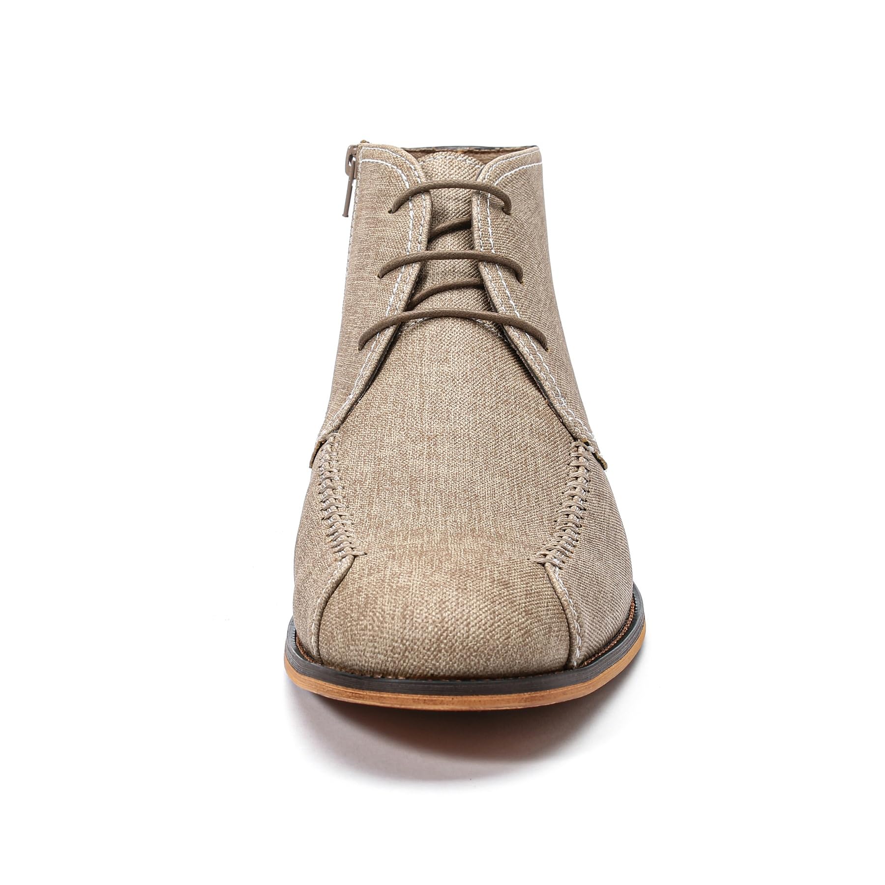 Allthemen Stivali da Uomo Chelsea Classici Lacci Stivaletti Vintage Casual Chukka Boots Suola in Gomma