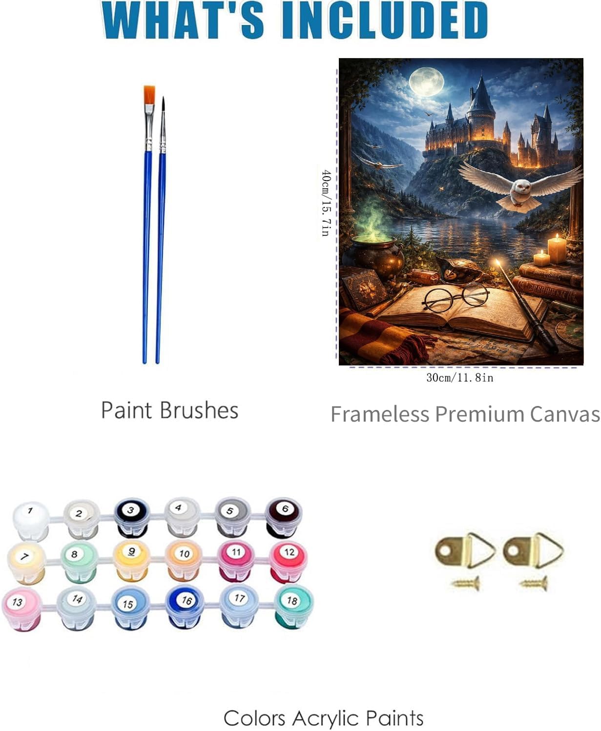 Paint by Numbers for Adults and Kids Beginner, Castle Painting by Number Kits On Canvas, Number Artist Paint by Number Kit Oil Painting Acrylic Paints, Home Wall Decor Gift 12X16inch