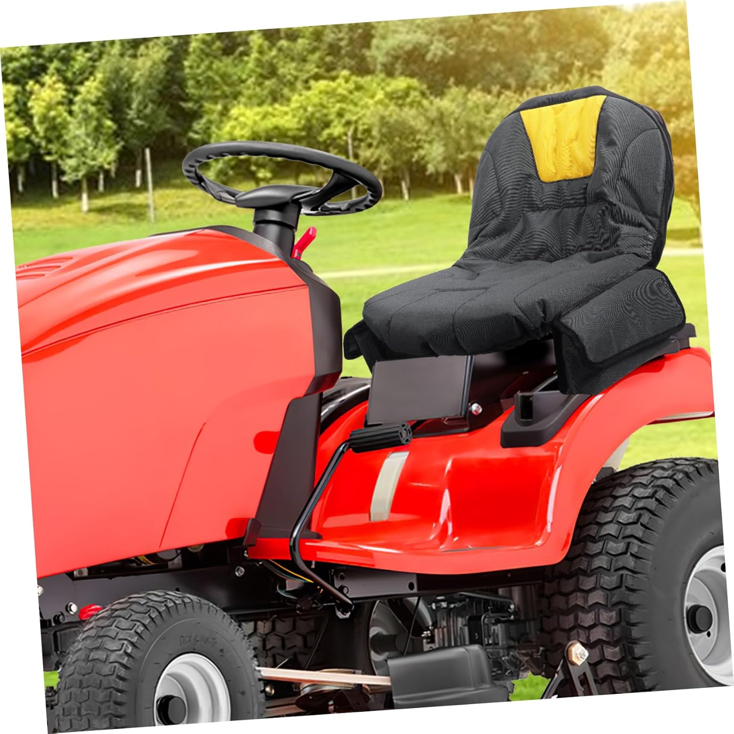 MERRYHAPY Accessories Lawn Mower Seat Cover Oxford Fabric Protector Sides Storage