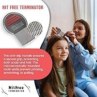 Vista 5 de Peine para piojos – Peine profesional de acero inoxidable para un tratamiento eficaz de los piojos de la cabeza (los colores pueden variar)