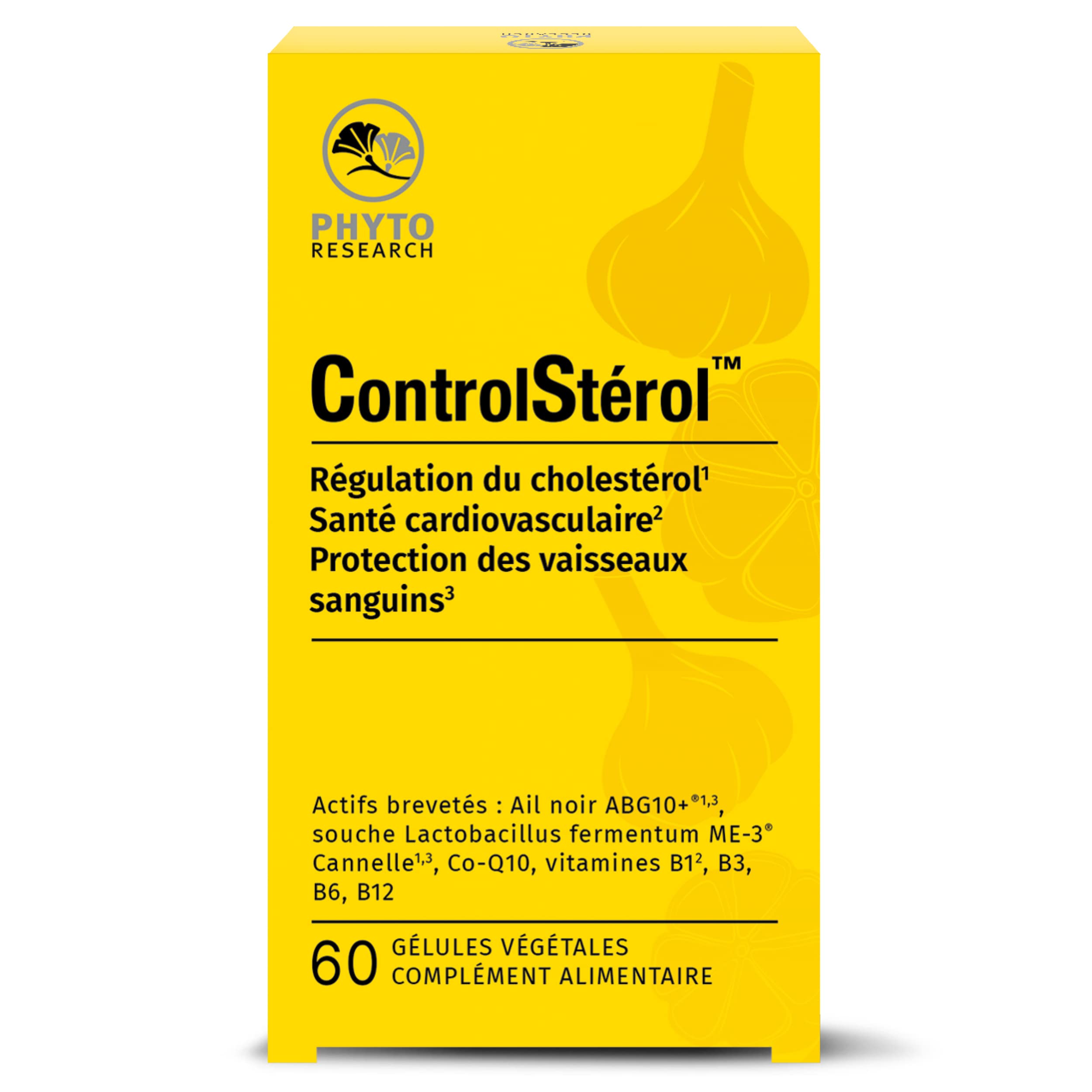PhytoResearch ControlStérol Ail noir & Cannelle – 60 gélules jour/nuit