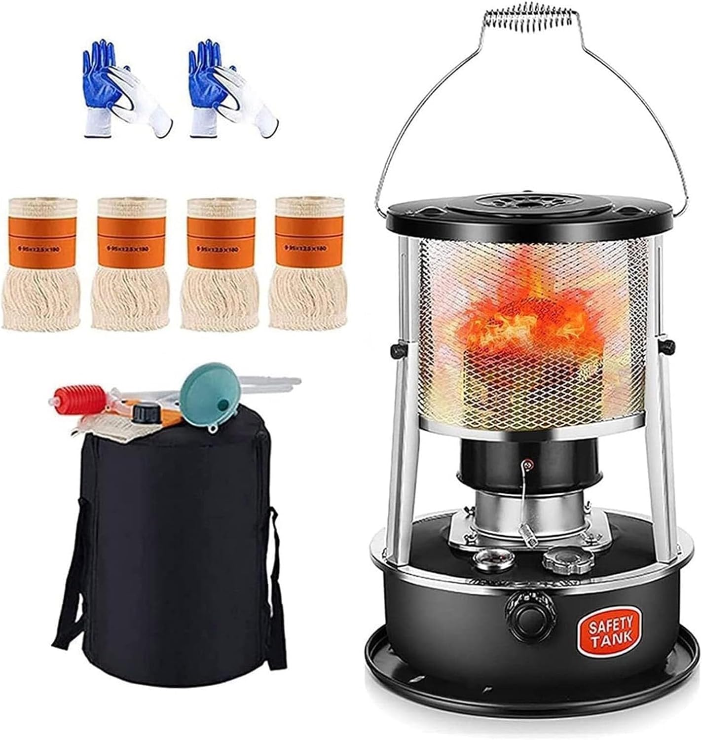 Portable Oil Heater, Lightweight Stainless Steel Kerosene Stove Heater, 4.5 liters Multifunctional Kerosene Stove for Indoor and Outdoor use
