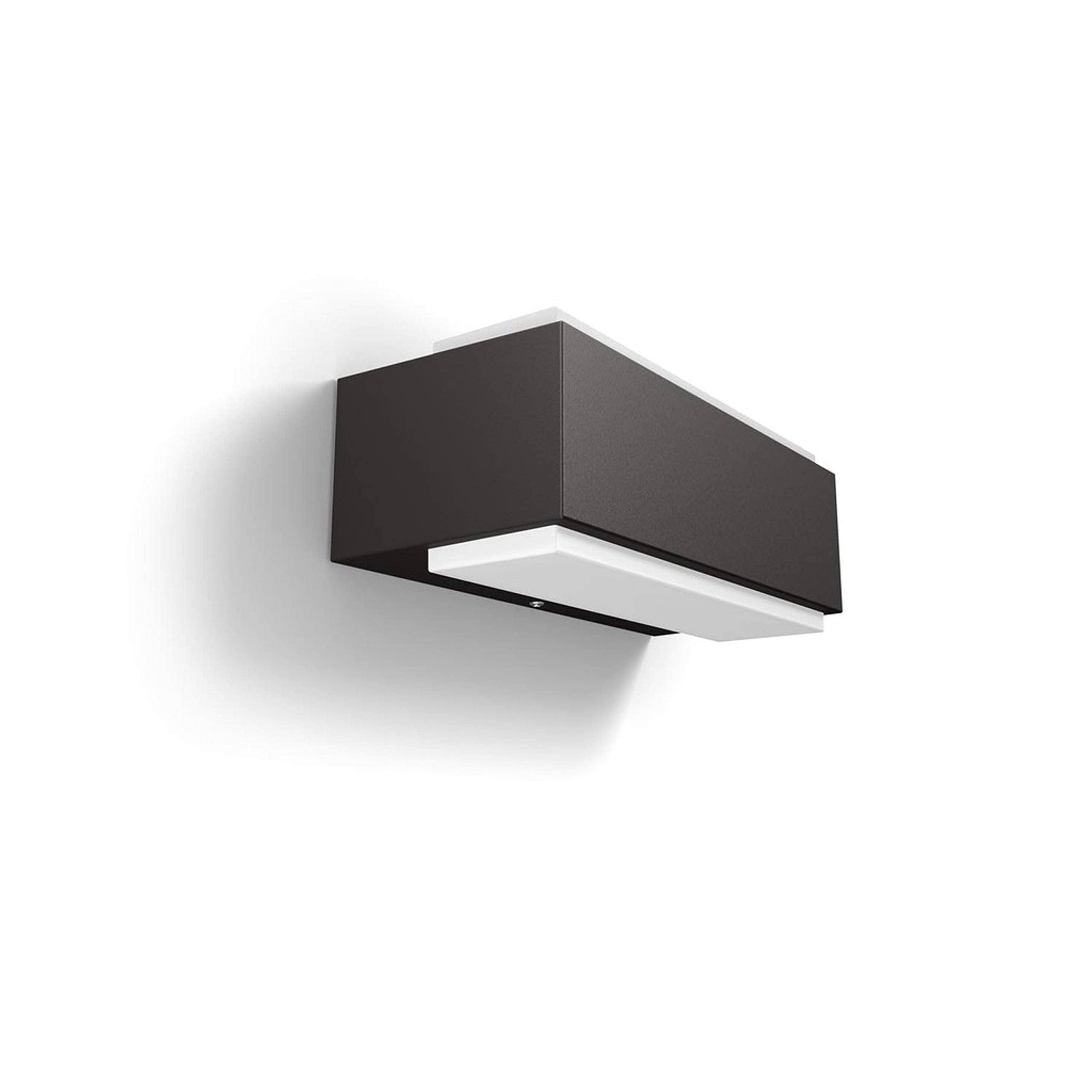 PHILIPS Stratosphere Aplique de Pared Exterior LED, 9 W, 1000 lm, Luz Blanca Fría 4000 K, IP44 Resistente a la Intemperie, Luz Vertical, LED Integrado, Duradero, Aluminio, Gris Antracita