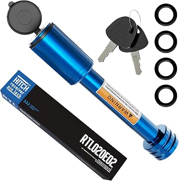 RETRUE Trailer Locking Hitch Pin, 5/8" Pin, Fit 2" Receiver, Blue