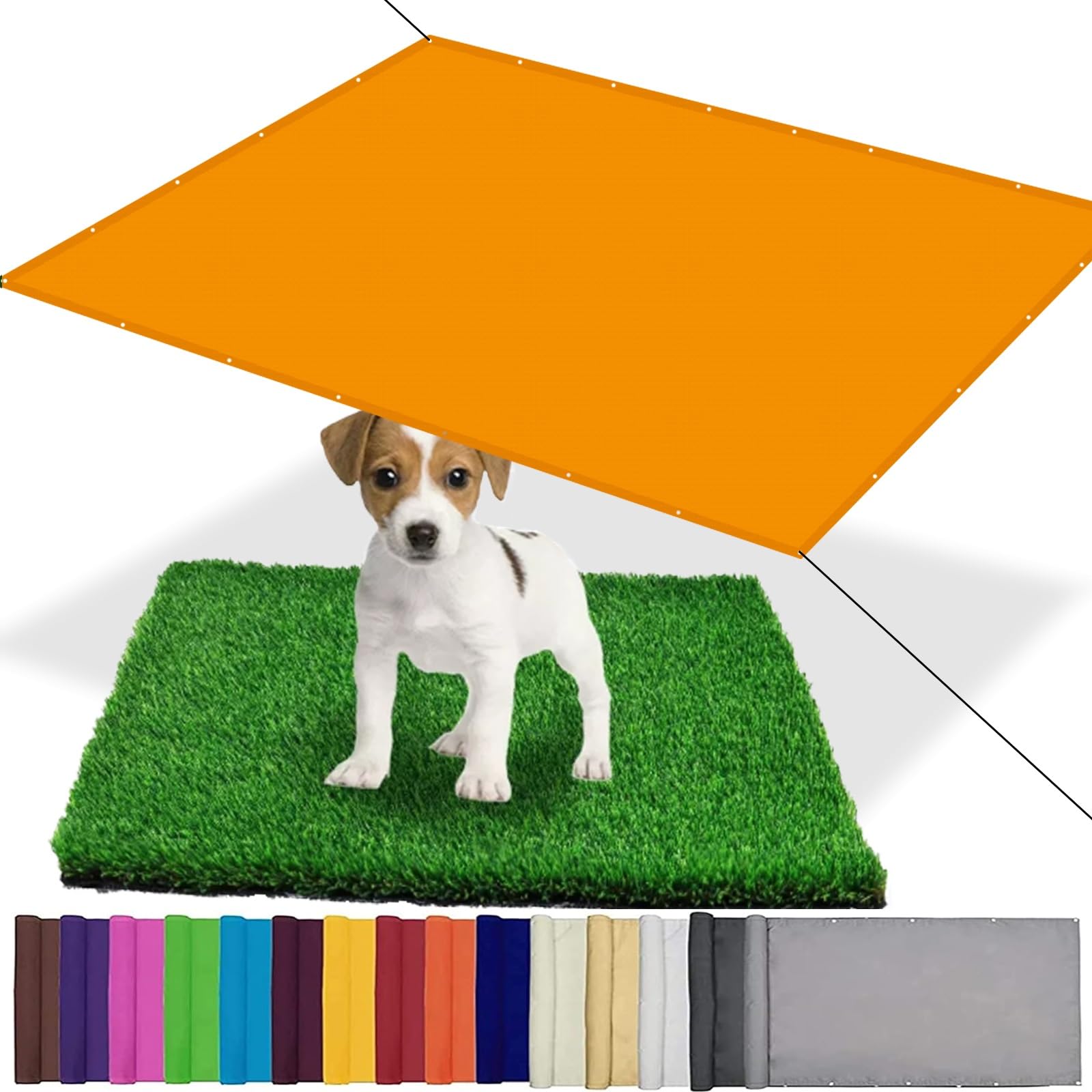 Voile d'ombrage orange pour aménager une terrasse moderne et ombragée tout l'été