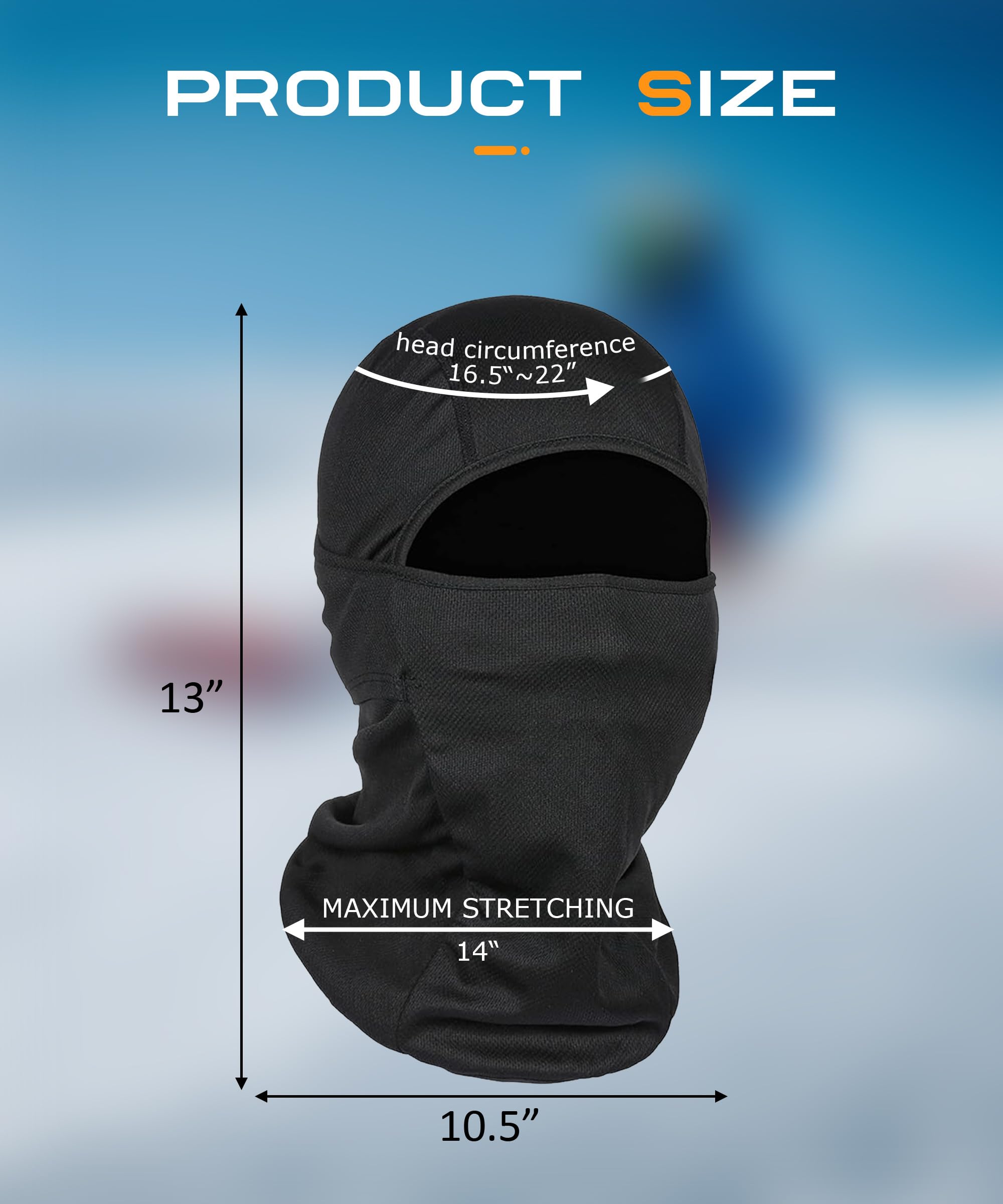 Flaconi Pasamontañas Moto, Balaclava Moto Invierno, Adecuado para Ciclomotores, Motocicletas, Ciclismo