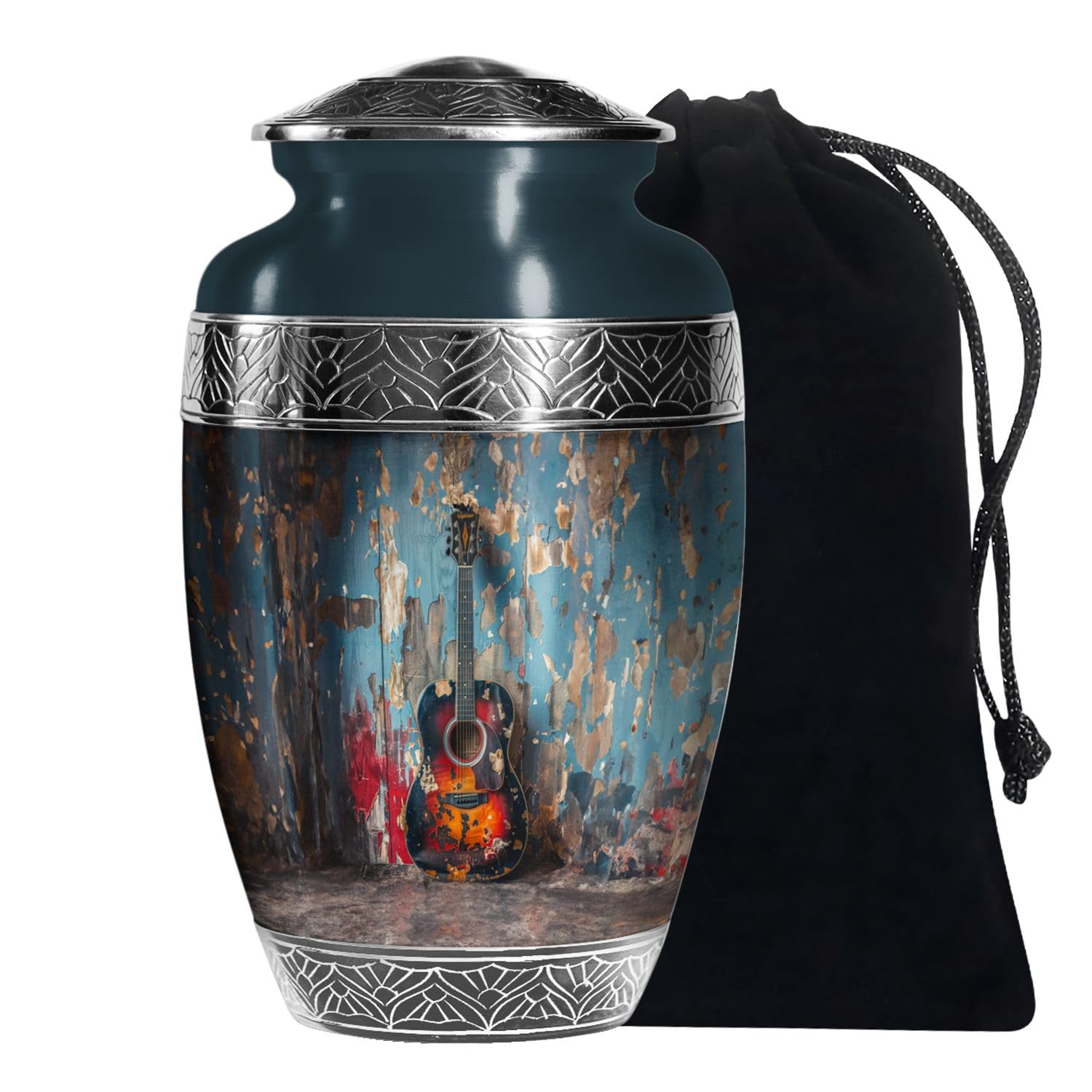 Guitar urns for Human Ashes, Large urns for Human Ashes Adult (Size -10 Inch), Decorative urns for Dad, Cremation urn, urns for Ashes, Memorial urn, urn for Ashes for Women, Funeral urns for Ashes