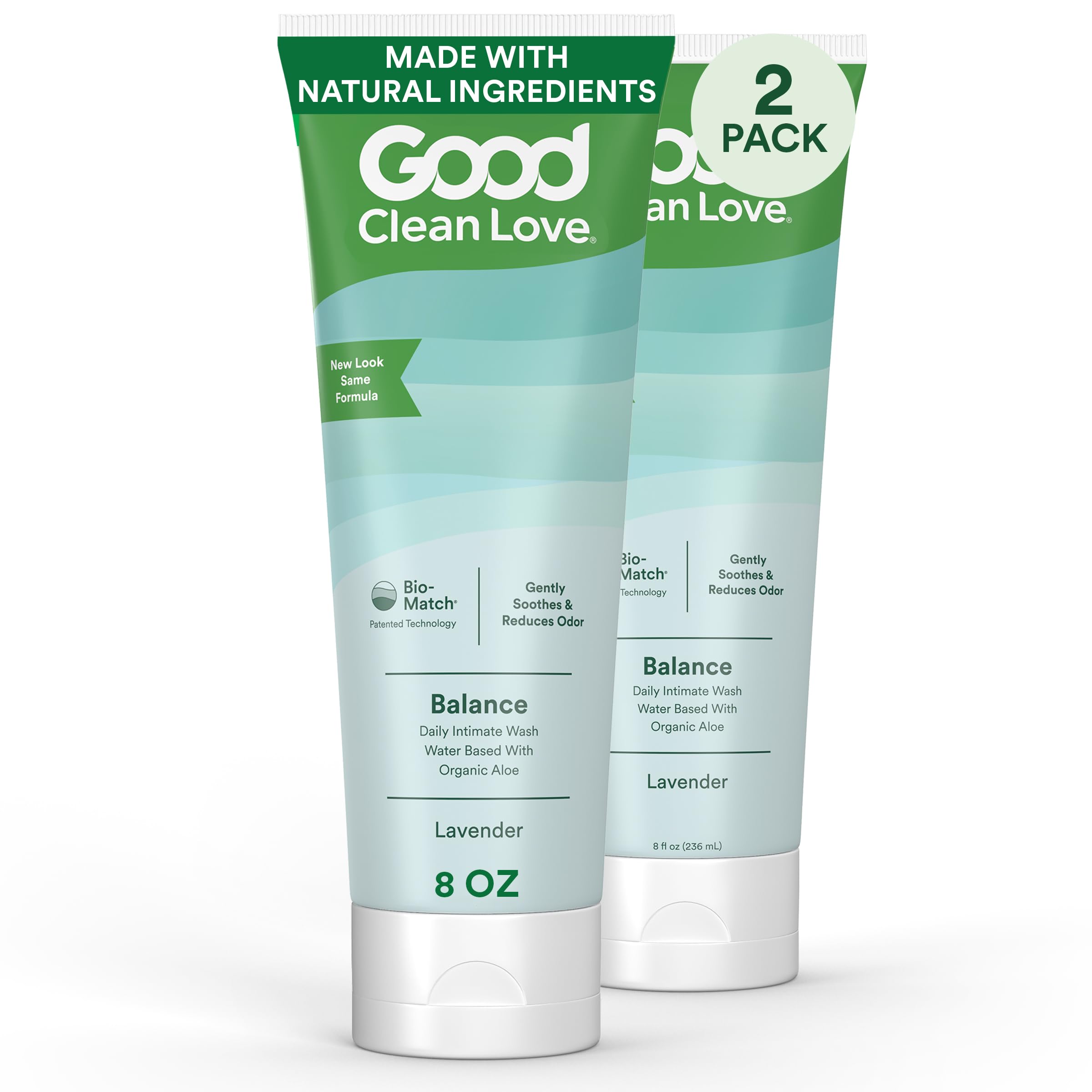 Good Clean Love Balance Feminine Wash, pH-Balanced Vaginal Moisturizer Cleanser for Women with Natural Ingredients, Gentle Cleansing Feminine Care
