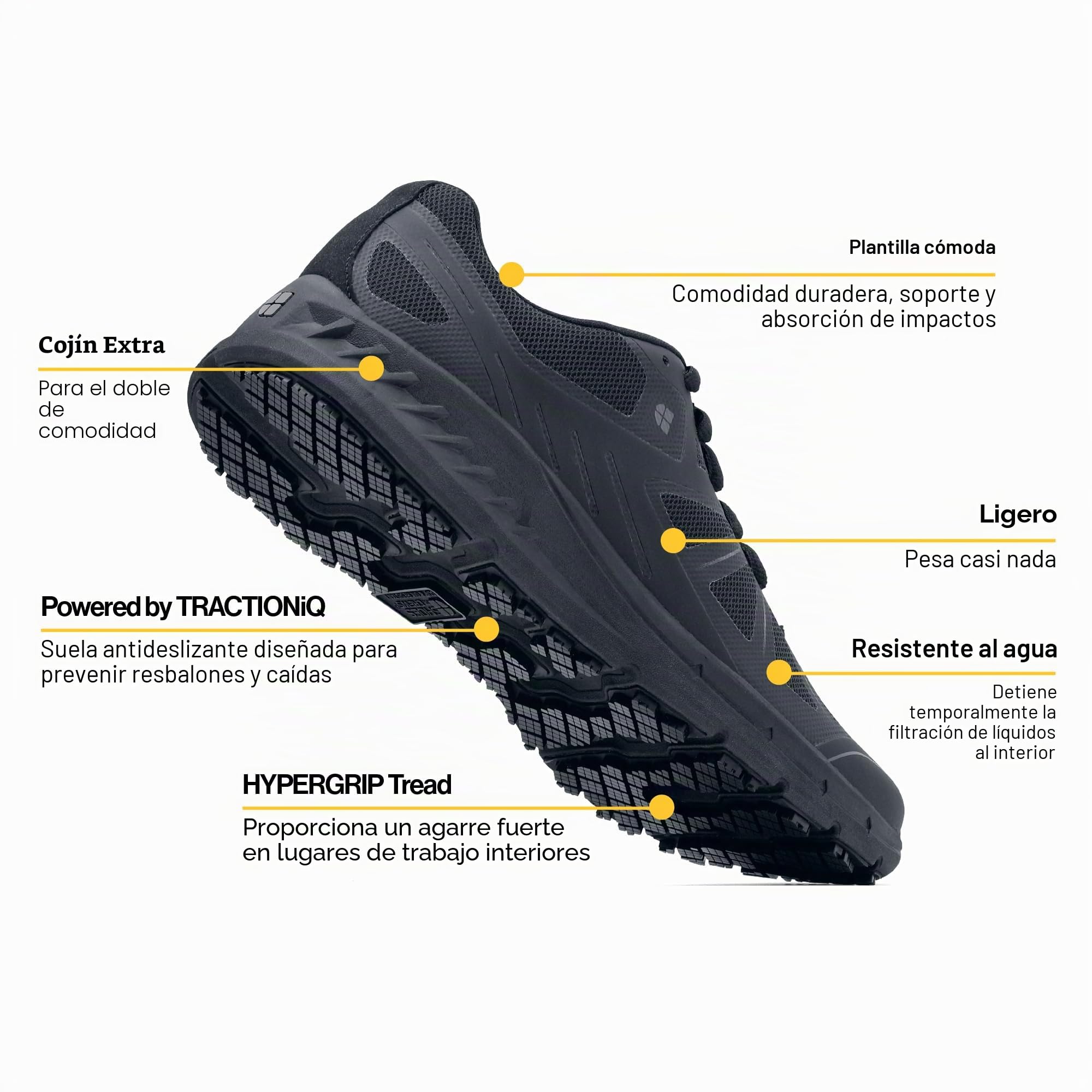Shoes for Crews Zapatilla Endurance II para Hombre, Antideslizante, Cómoda | Transpirable, resistente a líquidos, acolchado adicional, TRIPGUARD, antideslizante para hostelería y restauración