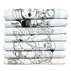 Kit 5 Panos de Prato Riscado P/Pintura Desenho Santa Margarida