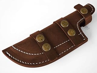 Brown Leather Tracker Sheath Fixed Blade Knife Hunting Skinning Blanks Knives - Whole Earth Supply