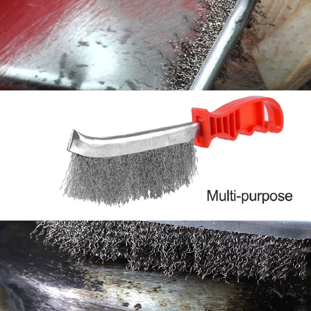 Oblivion Stainless Steel Wire Brush Industrial-Grade Paint Removal Tool for Tough Cleaning, Rust Removal, and Sturdy Surface Scrubbing, Handheld Wire Brush for Easy Cleaning 1