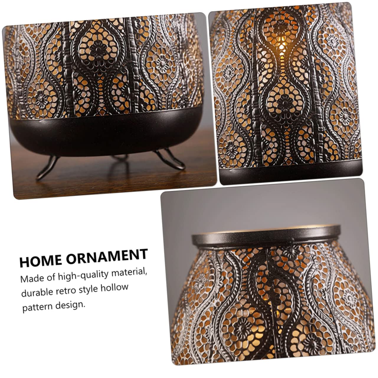 Cabilock 1pc Wrought Iron Lantern Ornament Home Lantern Decor Lantern Home Decor Iron Art Adornment Iron Art Handicraft Iron Art Lantern Handicraft Lantern Home Ornament Lantern Adornment