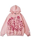 Mens Graphic Hoodies Y2k Cute Pullover Oversized Fashion Streetwear Casual Hooded Sweatshirt Unisex Tops
