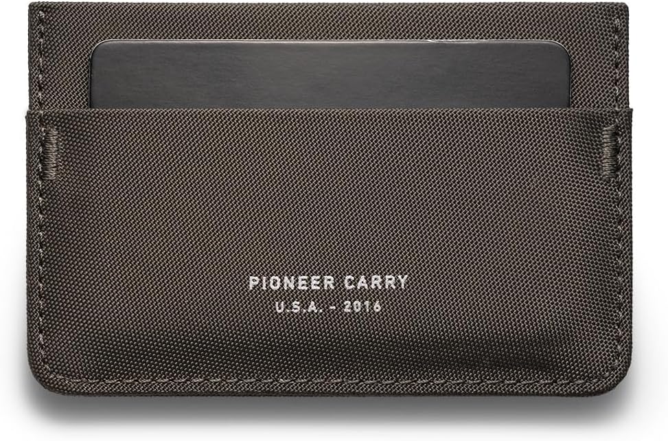 Pioneer Carry Molecule Cardholder Wallet, Slim Minimalist Front Pocket Credit Card Holder with Cash Slot, Waterproof Sweat-Proof Washable Baby Ballistic Fabric, Made in USA, Robusta Baby Ballistic