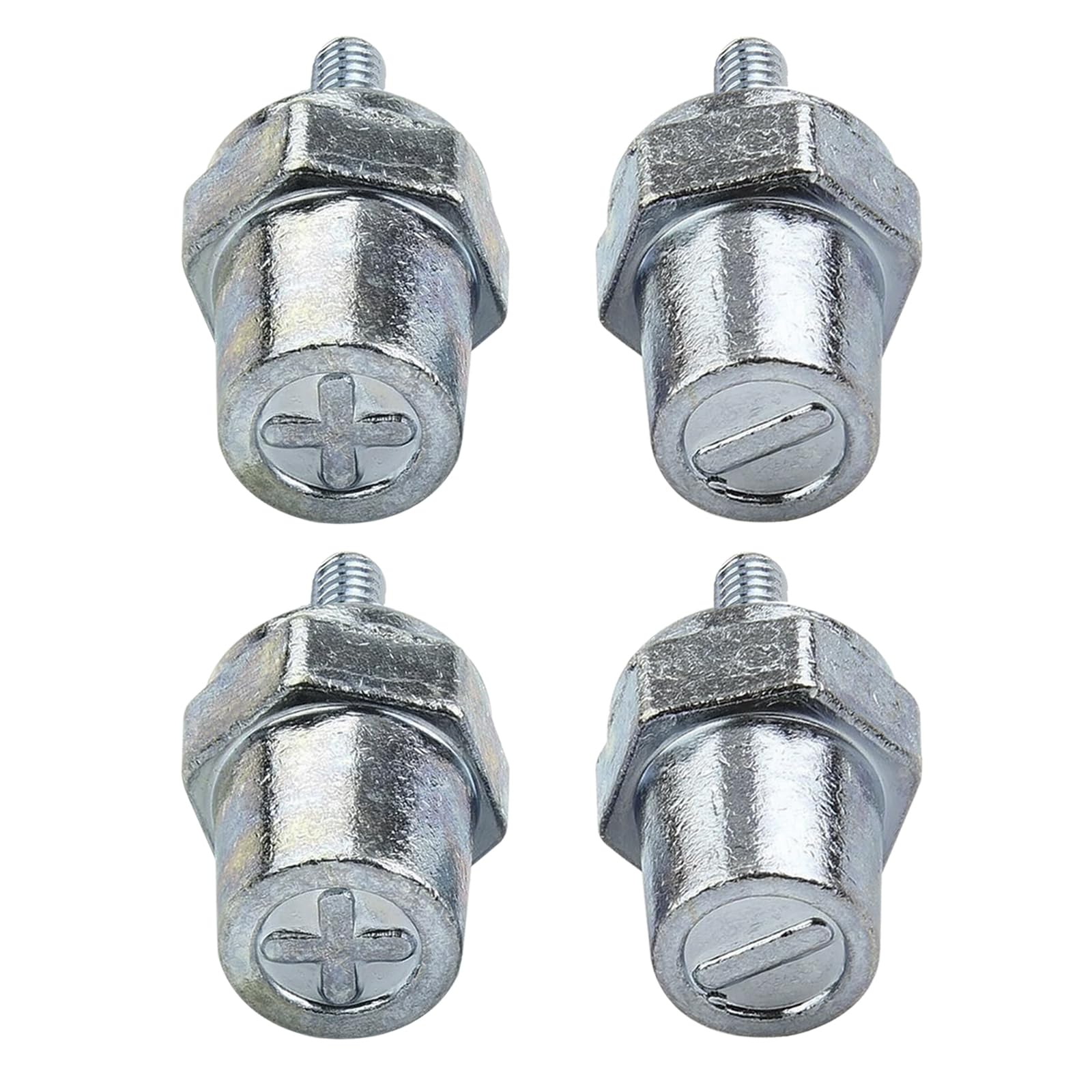 Ampper M6 Thread Male Zinc Battery Terminal Post Adapter M6 Battery Charging Post Terminals for Extension, Pack of 4