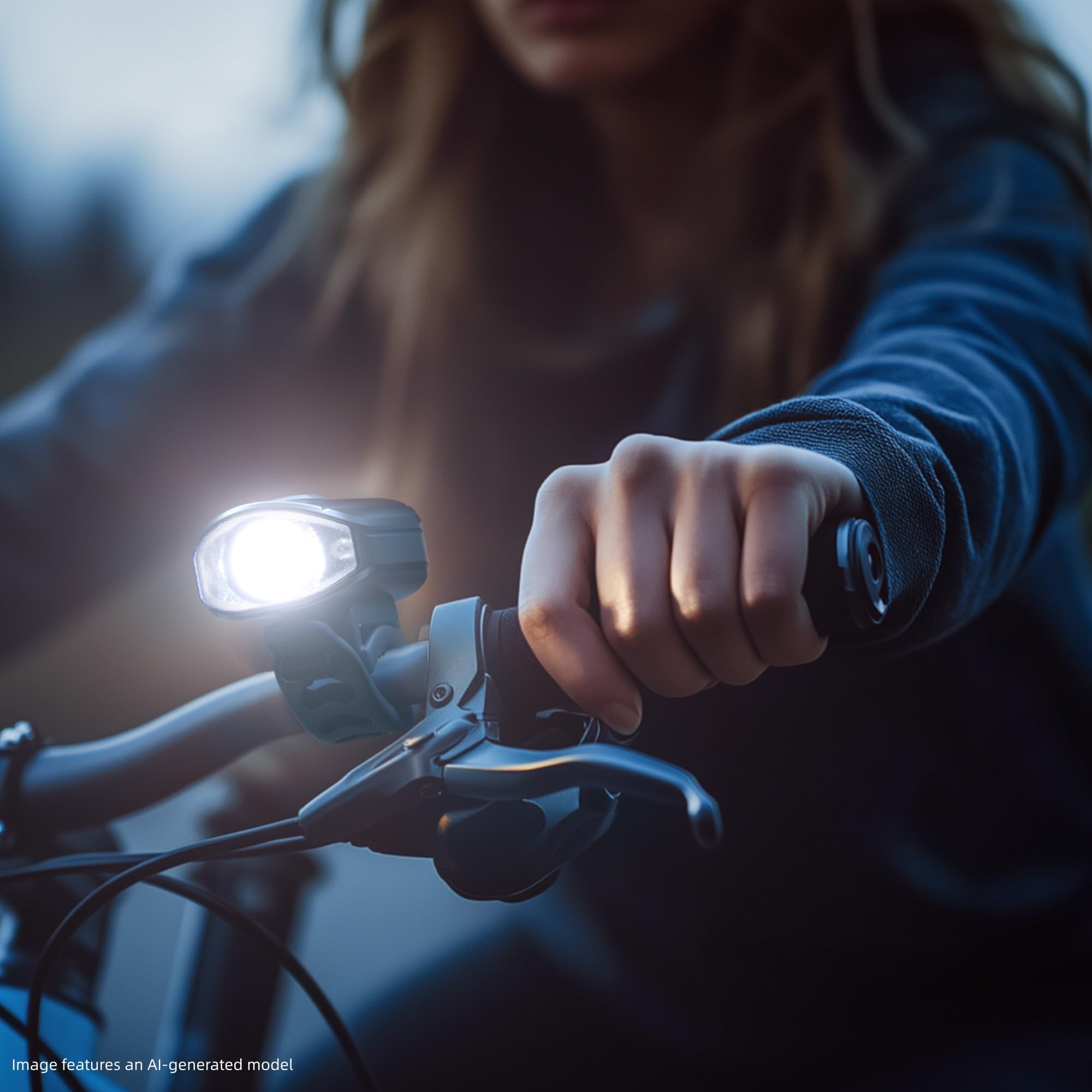 Ensemble de phares de vélo 1500 lm rechargeables par USB - Phare et feu arrière étanches - 5 modes d'éclairage - Convient aux vélos de route et de montagne