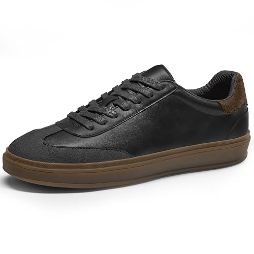 Coostar Mens Casual Shoes Business Dress Sneakers Classic Lace-up Walking Shoe Black Size 10.5