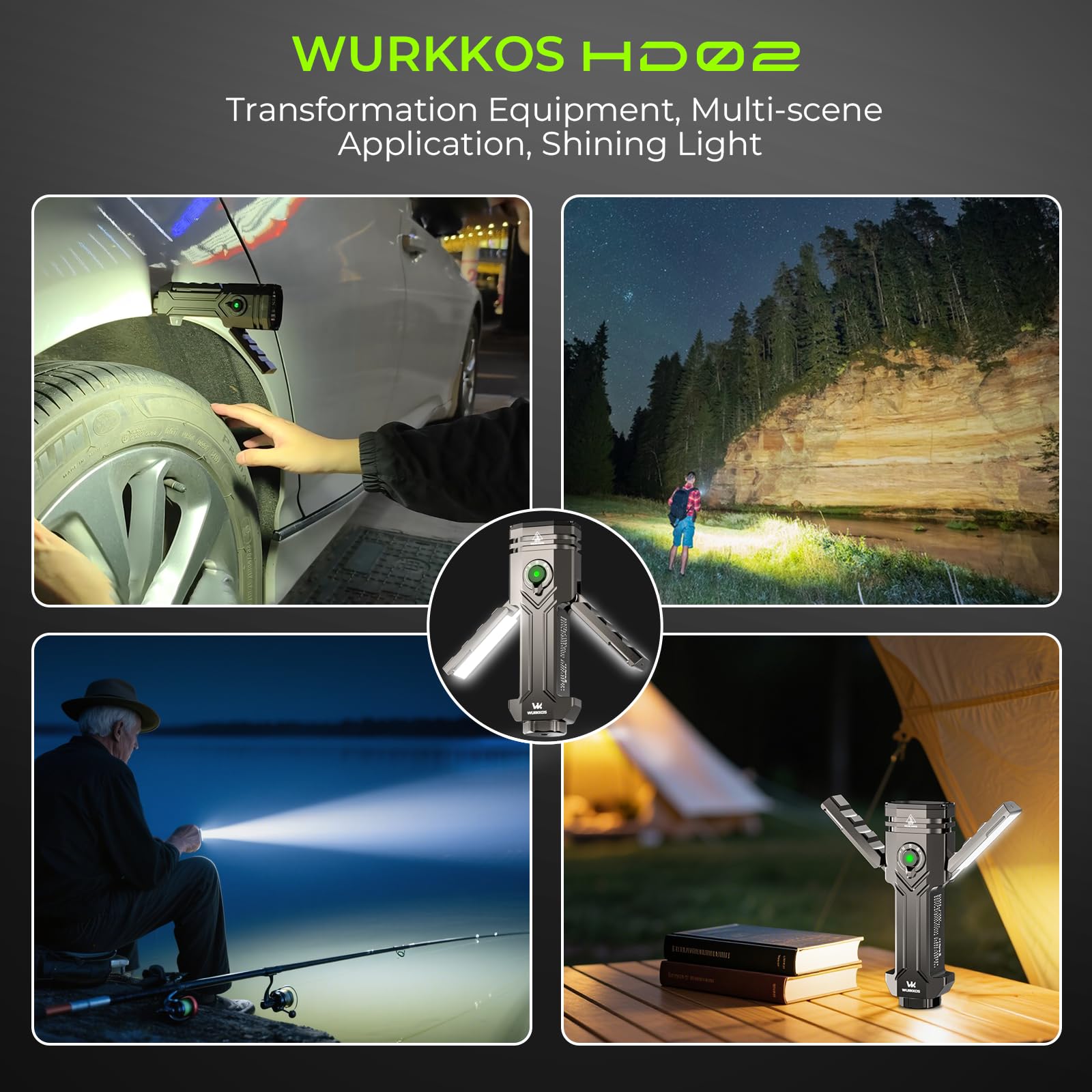 Amazon.co.jp: Wurkkos HD02 充電式懐中電灯 3200ルーメン 4イン1