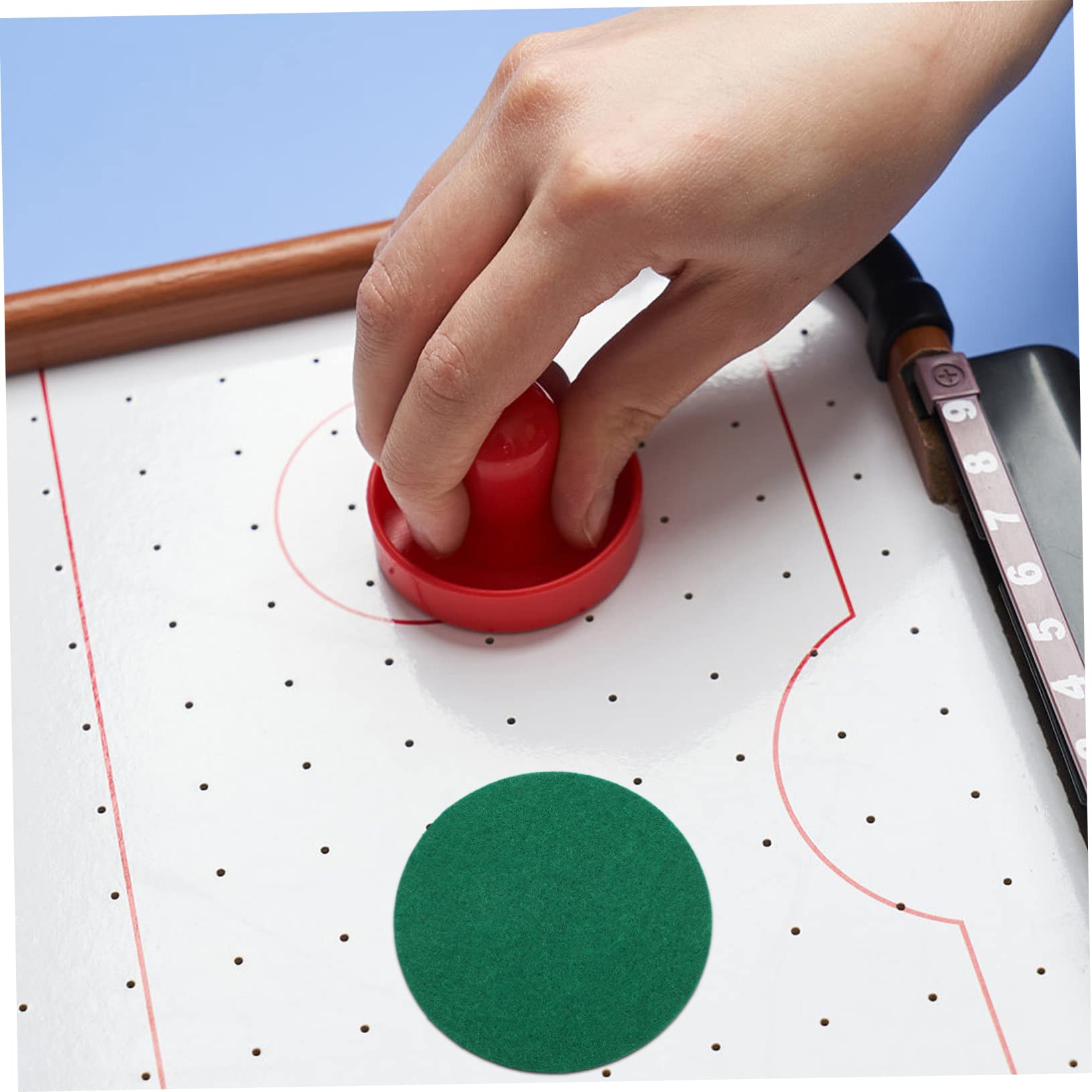 POPETPOP Air Hockey Hitting Bat Pads 10 Pack Hockey Pusher Patches Round Shape High-Impact Resistance Comfortable for Long-Play