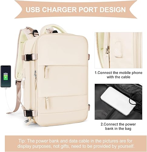 Miniatura 534 de coowoz - Mochila de viaje grande para mujeres y hombres, morral impermeable para exteriores, deportes y senderismo, Azul eléctrico, Mochilas de viaje