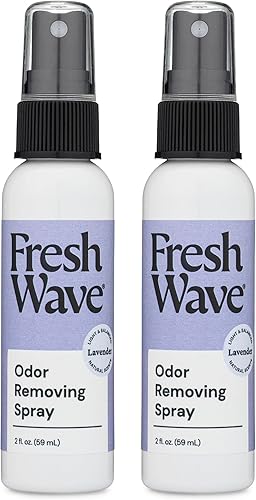 Fresh Wave Spray eliminador de olores de lavanda y ambientador, 2 onzas líquidas, tamaño de viaje (paquete de 2)