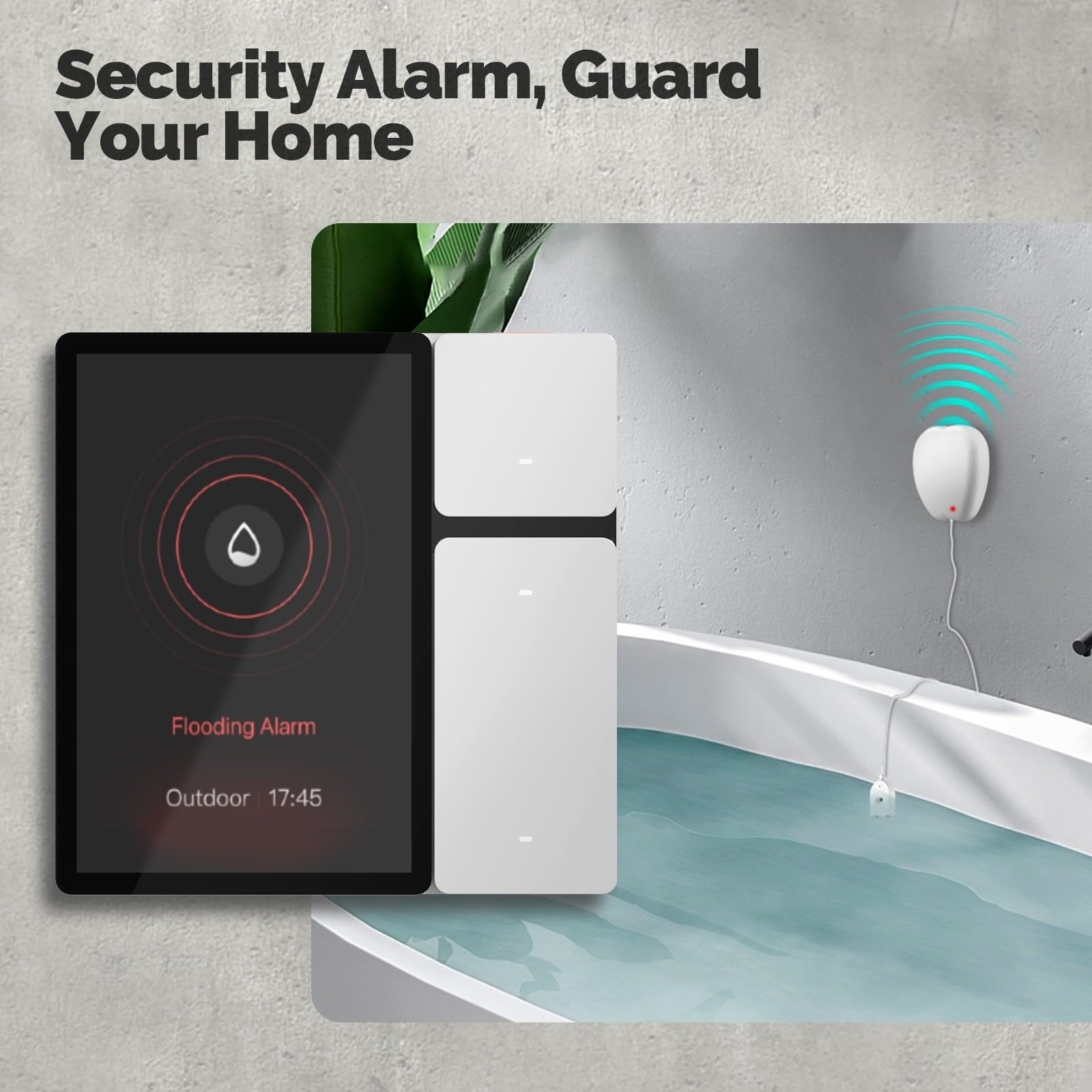 Smart Control Panel, für MOES 3,5 Zoll Bildschirm mit 3 Relais, 3 physischen Tasten, GFF Acitive Touch, integrierte Infrarot-Fernbedienung und einstellbare Glühwürmchen-Anzeige
