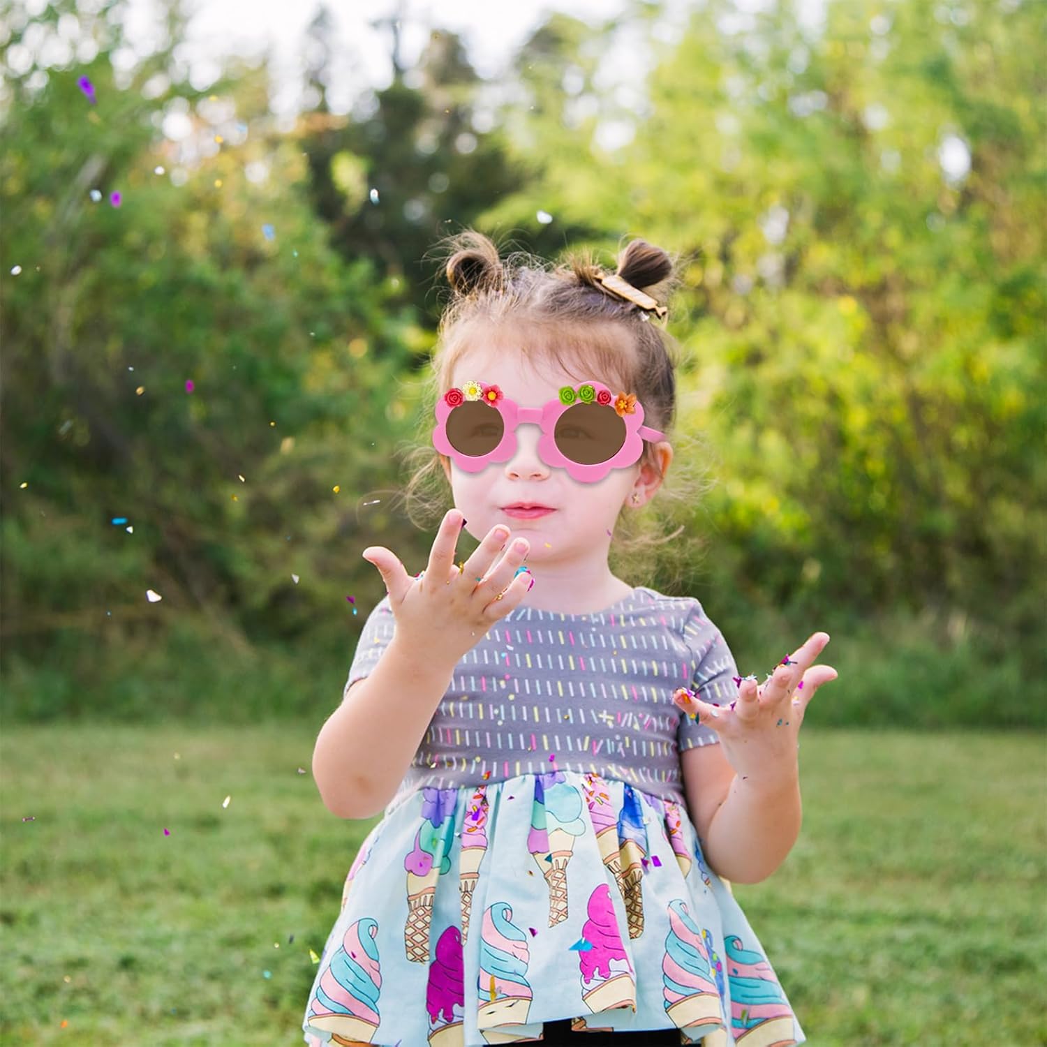 30 PCS Flower Sunglasses Set for Kids - Includes 100 Daisy Embellishments, 400 Random Letter Beads & 2*Glue - Perfect DIY Craft for Boys and Girls, Ideal for Parties and Gifts (30) - Image 6