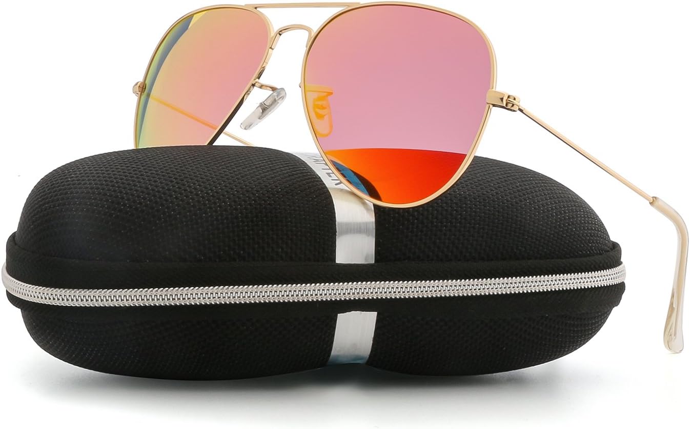 Sunglasses for Women Men Aviator Polarized Unisex Superlight UV protection Driving with sun glasses Case