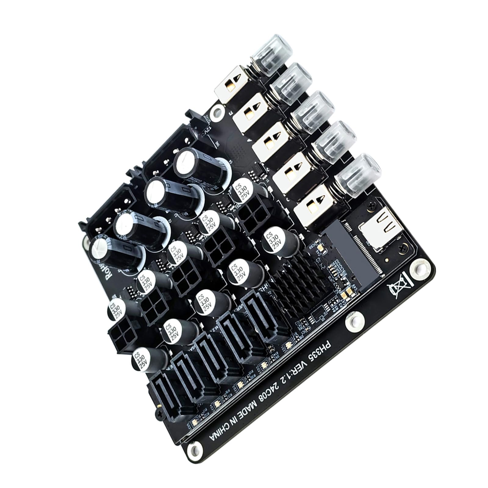 Adattatore di alimentazione multiplo, 2 x 4 pin a 4 pin 5 V 12 V scheda di alimentazione per la gestione dell'alimentazione, adattatore modulo Switcher per hard disk