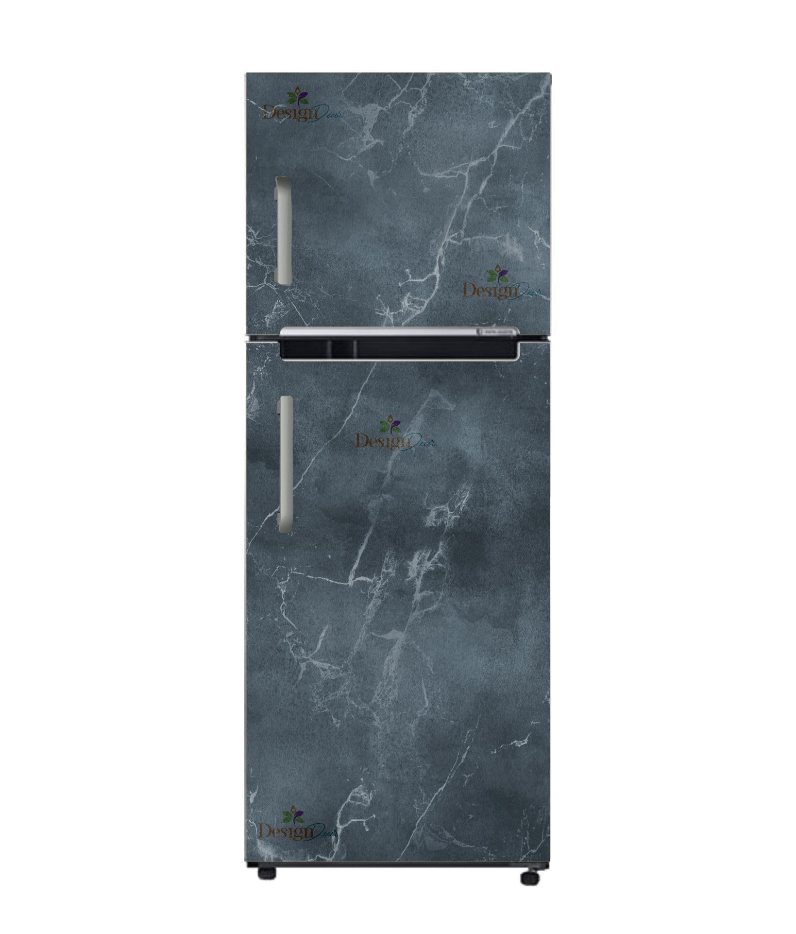 Design Decor Marble Texture Fridge Door Sticker Double Door Refrigerator Wrap Vinyl Decorative Self Adhesive Wallpaper Size 24x60_ Inch