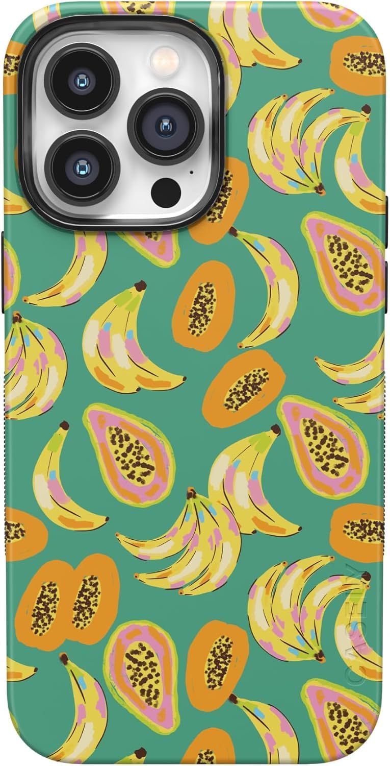 Casely iPhone 14 Pro Max Case | Papaya Palms | Dippin' Daisy's Tropical Vacation | Bold Protective Design | Compatible with MagSafe