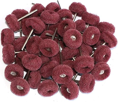 Miniatura 5 de Juego de ruedas de pulido abrasivo para herramienta rotativa, eliminación de óxido en superficie metálica con mandril de 0.118 pulgadas, mini