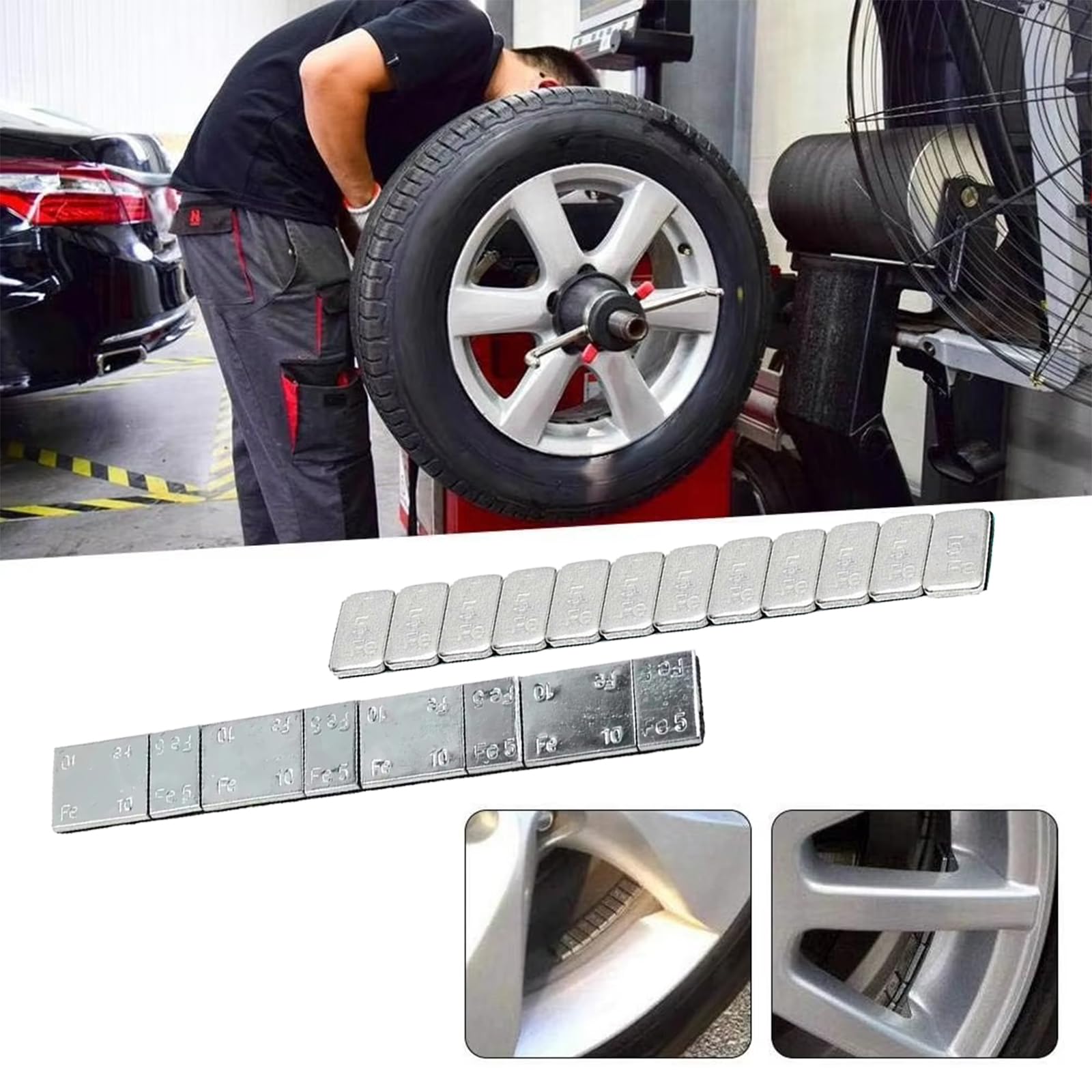 Pesi Adesivi Equilibratura,Piombi Adesivi per Equilibratura,Pesi per Ruote,Pesi Equilibratura,Pesi Adesivi Pesi,Pesi di bilanciamento per Auto,Camion,SUV e Motocicli,5-10g x 1 pc+ 5g x 6 pcs