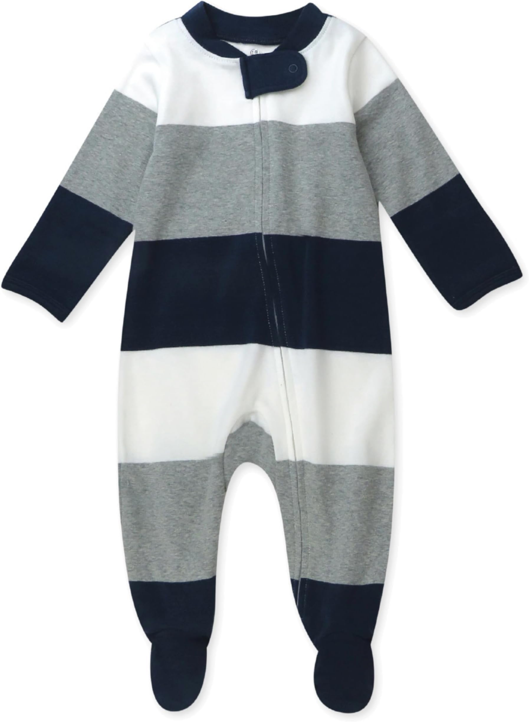 HonestBaby Classics Sleep & Play Footed One-Piece Pajama Sleeper 100% Organic Cotton