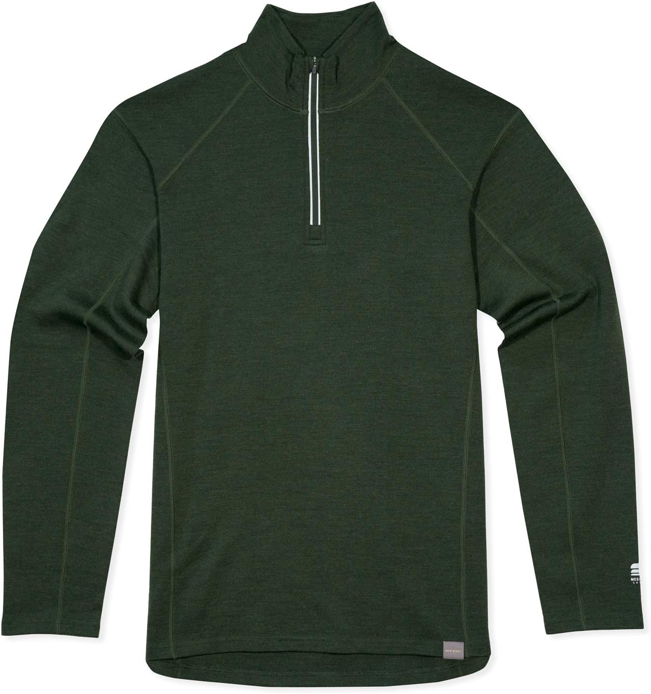 MERIWOOL Mens Base Layer 100% Merino Wool Heavyweight 400g Half Zip Sweater for Men - Image 4