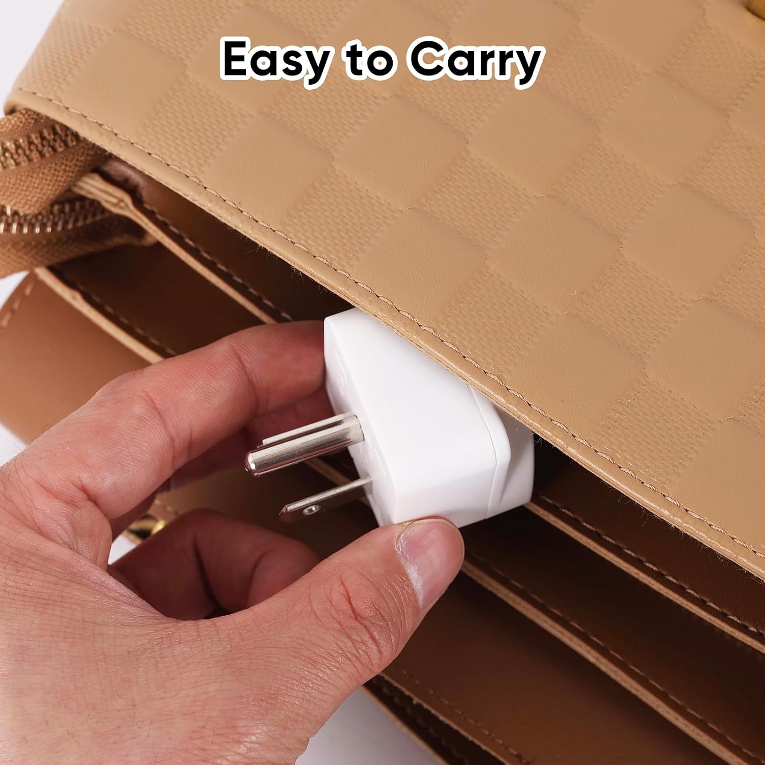 3 Pack US Travel Plug Adapter- EU, UK, AU, CN, JP, Italy, Brazil to American Plug Adapter, Universal Plug Adapter for USA- Type B, White