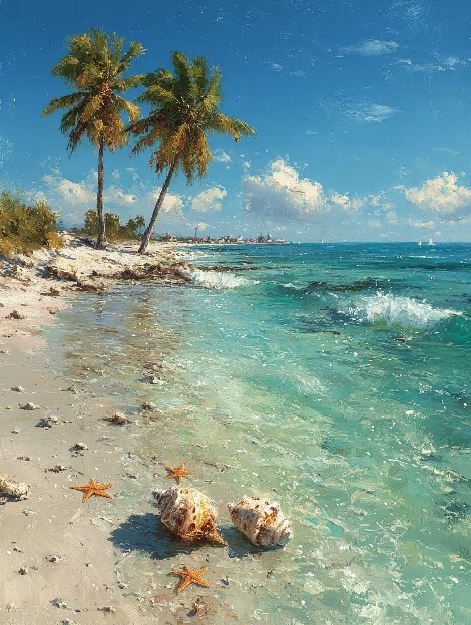 Muszle Plażowe Diamentowe Malowanie Dorosłych Zestawów, 5D Okrągłe Wiertło Diamentowe Malarstwo Dzieci Malarstwo, Diamant Art Haft Cross Stitch Obrazy, Mozaika Sztuka Do Dekoracji Ściany 90x120cm HJ8