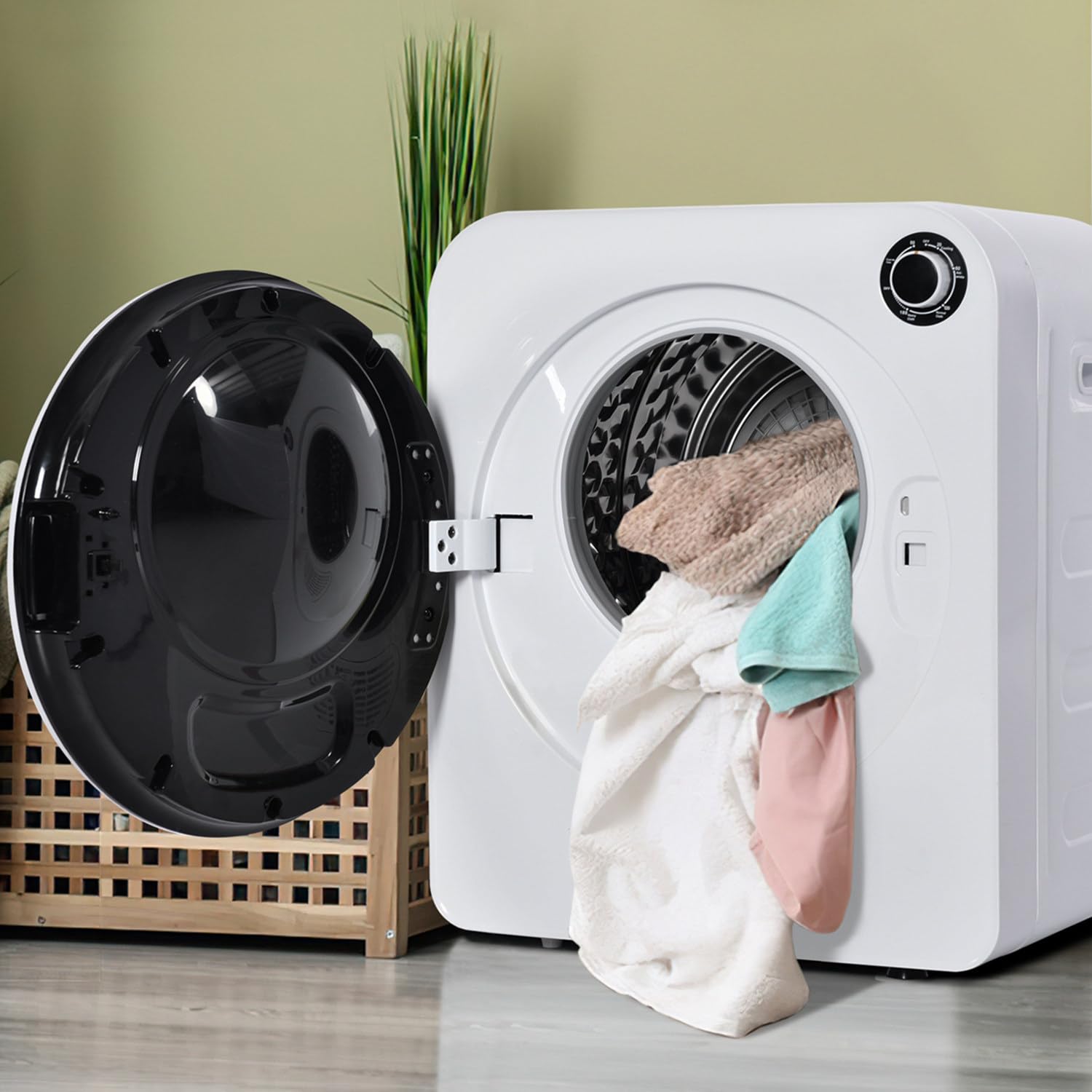 Przenośna Mini Suszarka Do Ubrań,Kompaktowa Suszarka Do Ubrań Ze Stali Nierdzewnej 830w Naścienna Suszarka Do Ubrań 3kg 5 Programów,Wielokrotna Filtracja,Do Mieszkania, Akademika