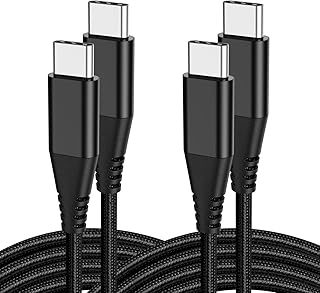 USB C to USB C Cable Charger Cord 6ft 2Pack for Samsung S22 S23/S21/S21 Plus/S21 Ultra 5G/S20 S20+/S21 FE,Note 20 Ultra/10,Pixel 6 7/6 Pro/4 3A XL 4A 5,Fast Charge Type C Charging Power Wire,PD 60W