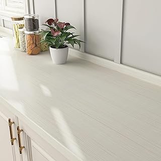 FunStick Thick Beige White Wood Contact Paper for Countertops Cabinets W...